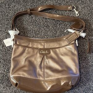 Coach Metallic Brown Shoulder Bag